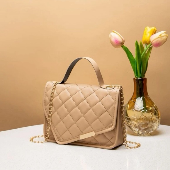 Waterproof,Lightweight,Business Casual Mini Quilted Embossed Flap Square Bag - Picture 2 of 6